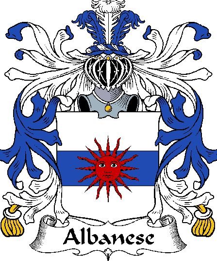 Image 0 of Albanese Italian Coat of Arms Print Albanese Italian Family Crest Print