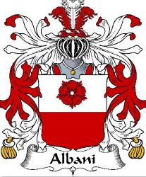 Albani Italian Coat of Arms Print Albani Italian Family Crest Print