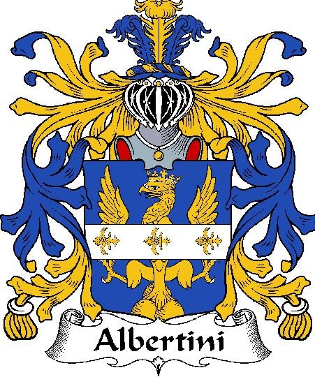 Image 0 of Albertini Italian Coat of Arms Print Albertini Italian Family Crest Print