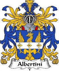 Albertini Italian Coat of Arms Print Albertini Italian Family Crest Print