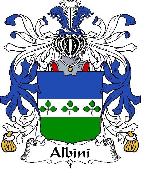 Image 0 of Albini Italian Coat of Arms Print Albini Italian Family Crest Print