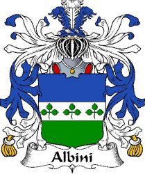 Albini Italian Coat of Arms Print Albini Italian Family Crest Print