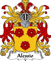 Alessio Italian Coat of Arms Print Alessio Italian Family Crest Print