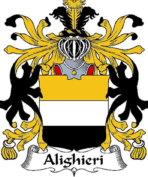 Image 0 of Alighieri Italian Coat of Arms Print Alighieri Italian Family Crest Print