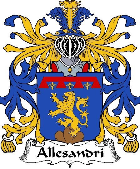 Image 0 of Allesandri Italian Coat of Arms Print Allesandri Italian Family Crest Print