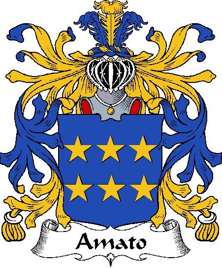 Image 0 of Amato Italian Coat of Arms Print Amato Italian Family Crest Print