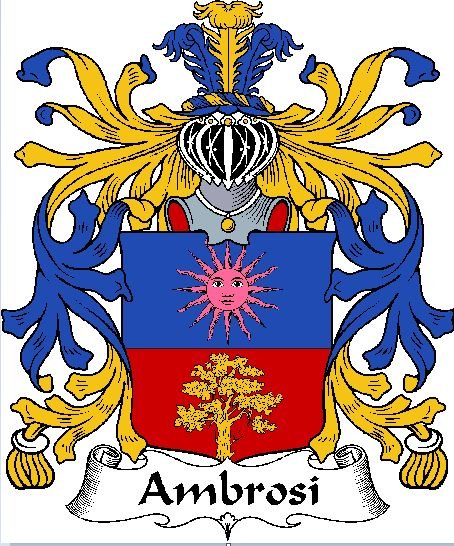 Image 0 of Ambrosi Italian Coat of Arms Print Ambrosi Italian Family Crest Print