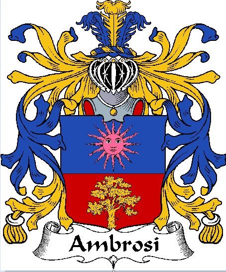 Image 0 of Ambrosi Italian Coat of Arms Print Ambrosi Italian Family Crest Print