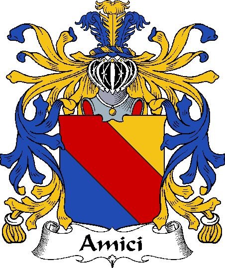 Image 0 of Amici Italian Coat of Arms Print Amici Italian Family Crest Print