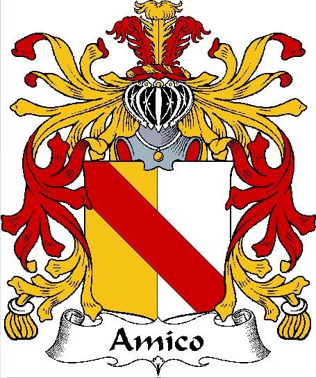 Image 0 of Amico Italian Coat of Arms Print Amico Italian Family Crest Print