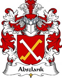 Abszlank Polish Coat of Arms Print Abszlank Polish Family Crest Print