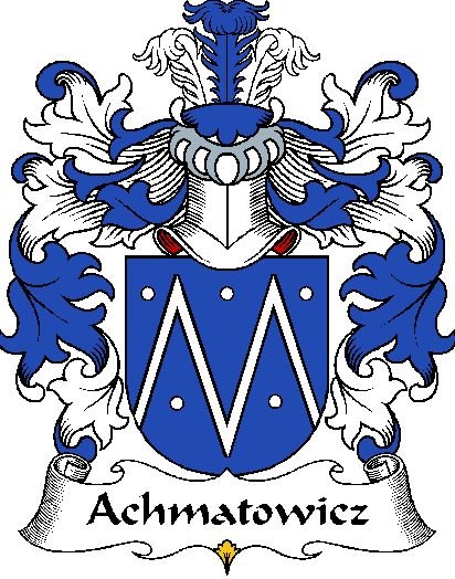 Image 0 of Achmatowicz Polish Coat of Arms Print Achmatowicz Polish Family Crest Print