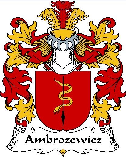 Image 0 of Ambrozewicz Polish Coat of Arms Print Ambrozewicz Polish Family Crest Print