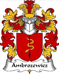Ambrozewicz Polish Coat of Arms Print Ambrozewicz Polish Family Crest Print
