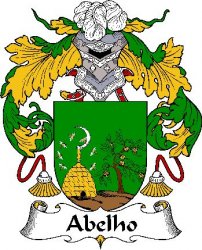 Abelho Spanish Coat of Arms Large Print Abelho Spanish Family Crest 