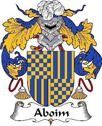 Image 0 of Aboim Spanish Coat of Arms Print Aboim Spanish Family Crest Print