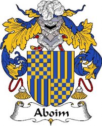 Aboim Spanish Coat of Arms Print Aboim Spanish Family Crest Print