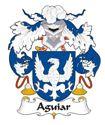 Image 1 of Aguiar Spanish Coat of Arms Print Aguiar Spanish Family Crest Print
