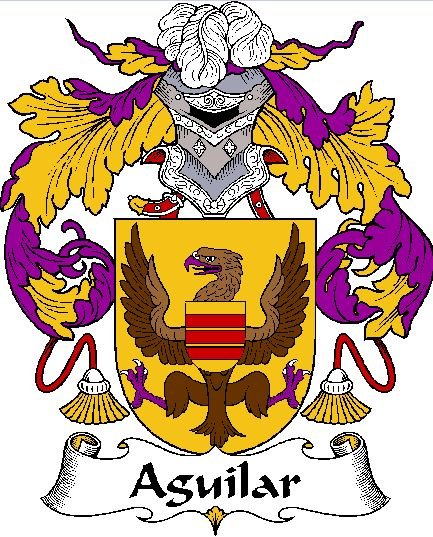Image 0 of Aguilar Spanish Coat of Arms Print Aguilar Spanish Family Crest Print