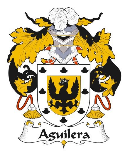 Image 1 of Aguilera Spanish Coat of Arms Print Aguilera Spanish Family Crest Print