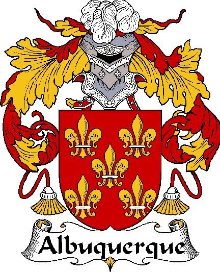 Image 0 of Albuquerque Spanish Coat of Arms Print Albuquerque Spanish Family Crest Print