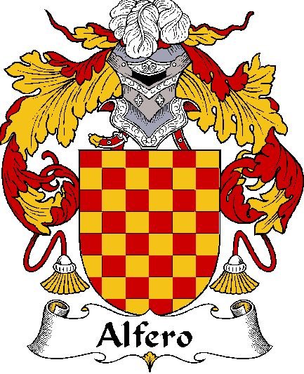 Image 0 of Alfero Spanish Coat of Arms Print Alfero Spanish Family Crest Print