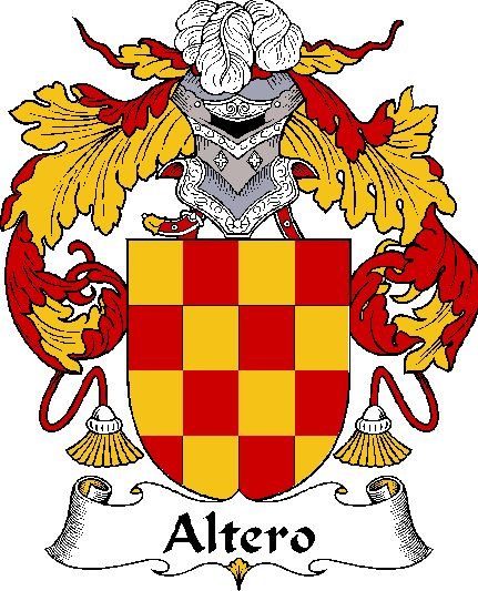 Image 0 of Altero Spanish Coat of Arms Print Altero Spanish Family Crest Print