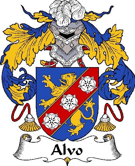 Image 0 of Alvo Spanish Coat of Arms Print Alvo Spanish Family Crest Print