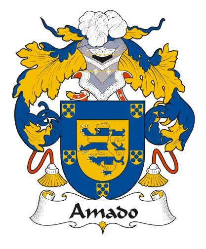 Image 0 of Amado Spanish Coat of Arms Print Amado Spanish Family Crest Print