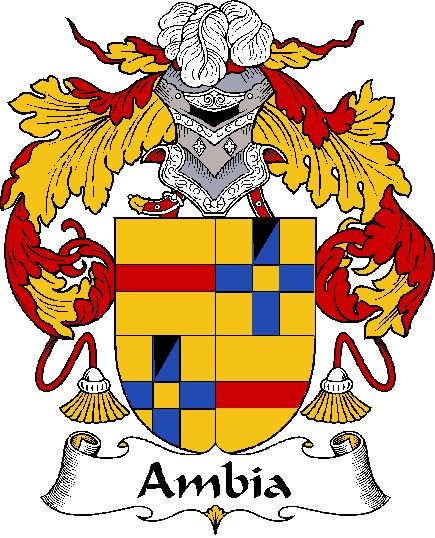 Image 0 of Ambia Spanish Coat of Arms Print Ambia Spanish Family Crest Print