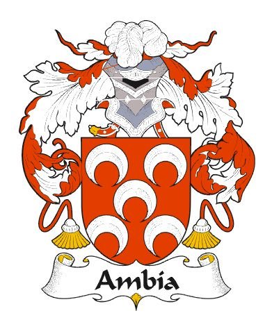 Image 1 of Ambia Spanish Coat of Arms Print Ambia Spanish Family Crest Print