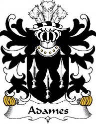 Adames Welsh Coat of Arms Print Adames Welsh Family Crest Print