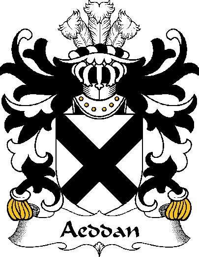 Image 1 of Aeddan Welsh Coat of Arms Print Aeddan Welsh Family Crest Print
