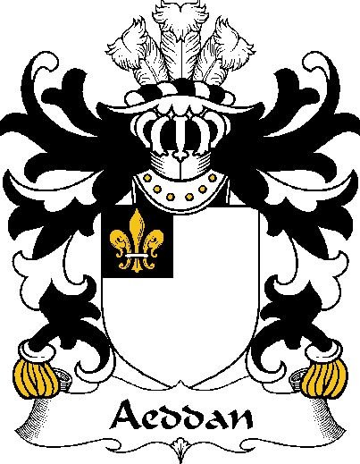 Image 0 of Aeddan Welsh Coat of Arms Print Aeddan Welsh Family Crest Print