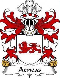 Aeneas Welsh Coat of Arms Print Aeneas Welsh Family Crest Print