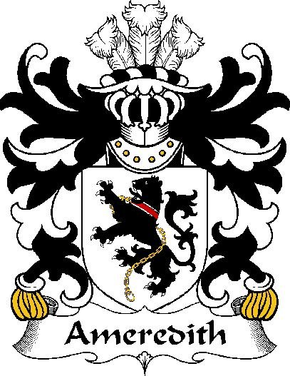 Image 0 of Ameredith Welsh Coat of Arms Print Ameredith Welsh Family Crest Print