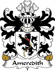 Ameredith Welsh Coat of Arms Print Ameredith Welsh Family Crest Print