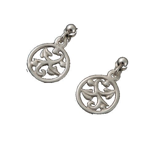 Image 1 of Glasgow Girls Art Nouveau Nature Motif Small Sterling Silver Earrings