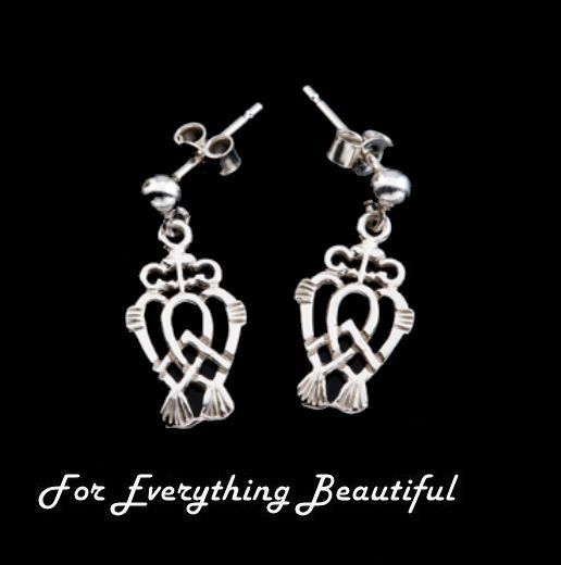 Image 0 of Luckenbooth Queen Mary Small Drop Sterling Silver Earrings