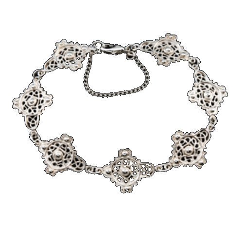 Image 1 of St Ninians Treasure Isle Motif Sterling Silver Bracelet  