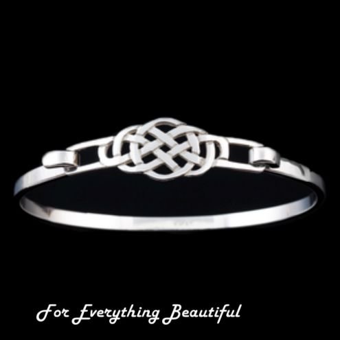 Image 0 of Celtic Knot Interlace Design Sterling Silver Bangle