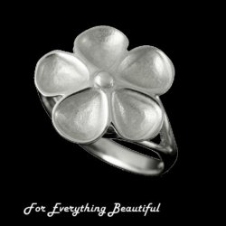 Kokkaloorie Daisy Design Enamel Ladies Sterling Silver Ring Sizes A-Q