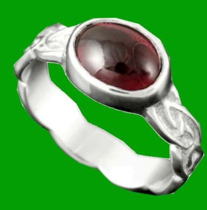 Image 2 of Muckle Roe Celtic Amethyst Ladies 9K White Gold Band Ring Sizes A-Q