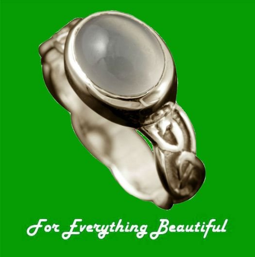 Image 0 of Muckle Roe Celtic Moonstone Ladies Palladium Band Ring Sizes A-Q