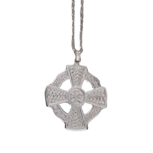 Image 1 of Celtic Cross Circular Design Small Sterling Silver Pendant