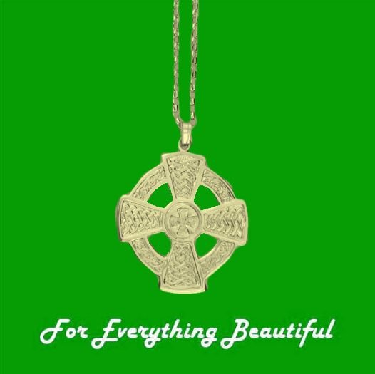 Image 0 of Celtic Cross Circular Design Small 9K Yellow Gold Pendant