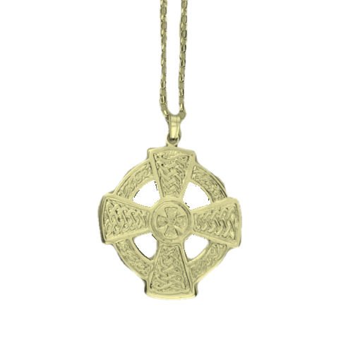 Image 1 of Celtic Cross Circular Design Small 9K Yellow Gold Pendant