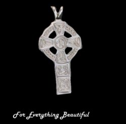 Celtic Cross Traditional Large Sterling Silver Pendant 