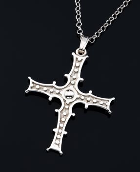 Image 2 of Celtic Cross Of Cong Shannon Ireland Sterling Silver Pendant