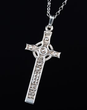 Image 2 of Celtic Cross St John Isle Of Iona Sterling Silver Pendant